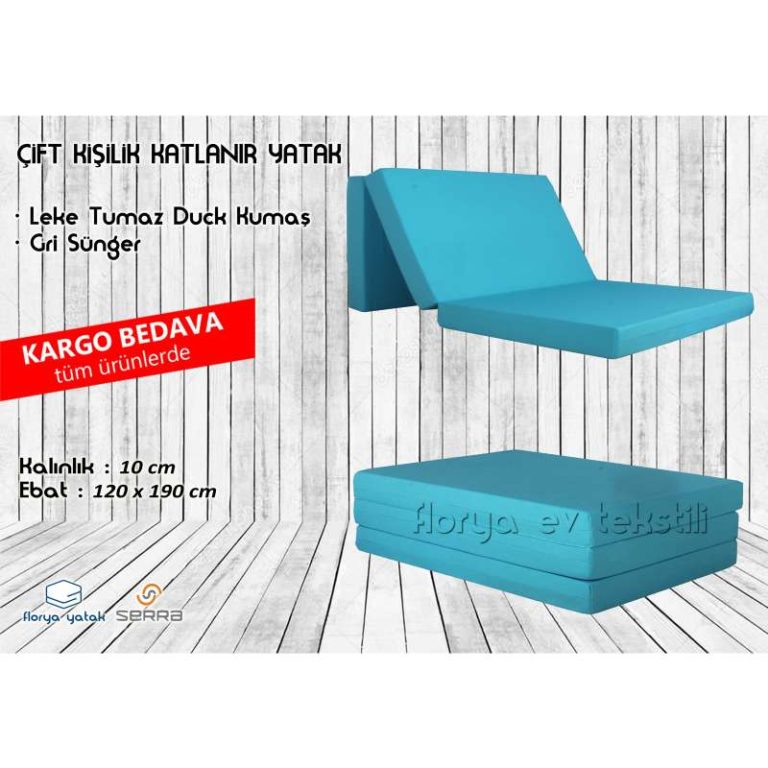 Çift Kişilik Katlanır Yatak 120x190 Cm Sünger Yatak