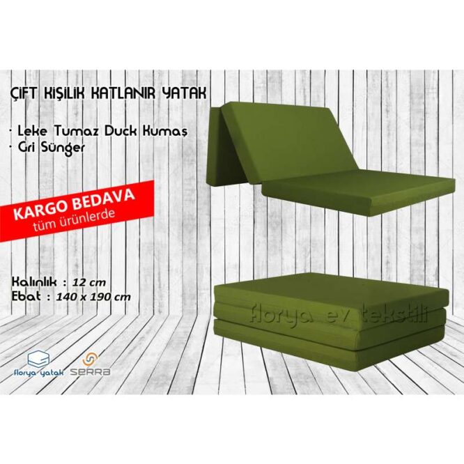 Çift Kişilik Katlanır Sünger Yatak - Görsel 3