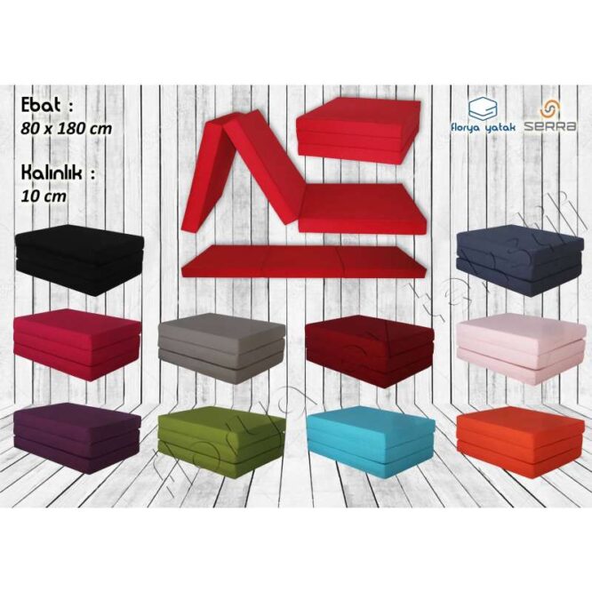 Tek Kişilik Katlanır Sünger Yatak 10 Cm 15 Dansite
