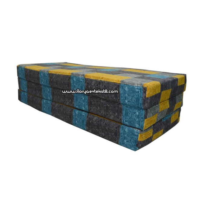 GOLD Çift Kişilik Katlanır Sünger Yatak 140x190x12 cm v1 - Görsel 2