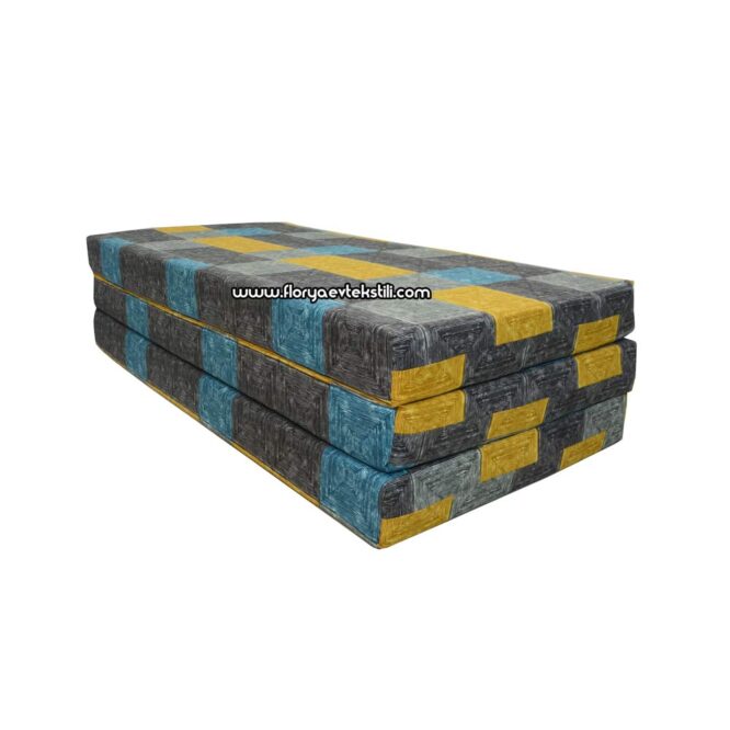 GOLD Çift Kişilik Katlanır Sünger Yatak 120x190x10 cm v1 - Görsel 2